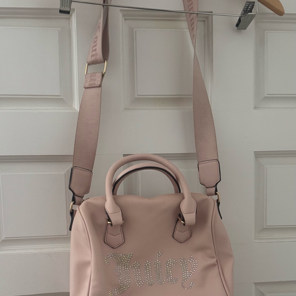 Juicy Couture Blush Satchel with Rhinestone Logo